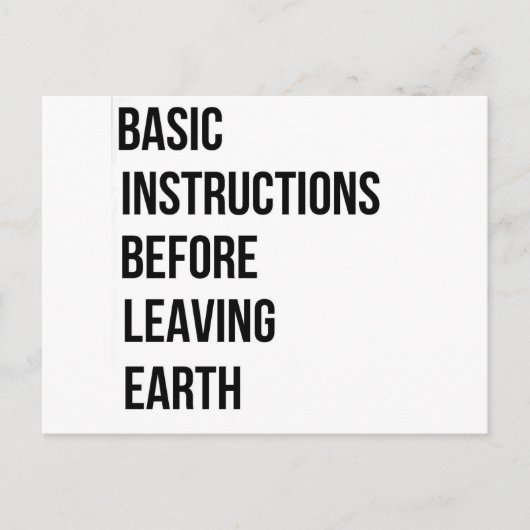 BIEL: Basisinstructies voor het verlaten van de aa Briefkaart (Voorkant)