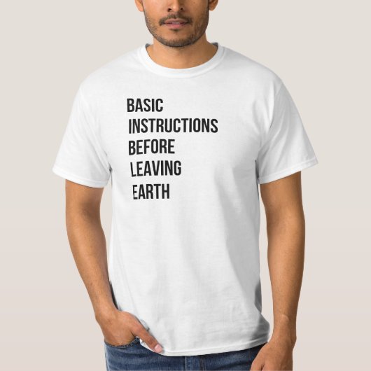 BIEL: Basisinstructies voor het verlaten van de aa T-shirt (Voorkant)