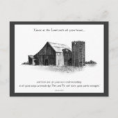 BIEL: PROVERBS: OUDE BARN, PENCIL DRAWING BRIEFKAART (Voorkant)