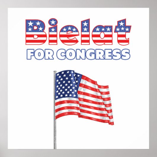 Bielat voor de Amerikaanse vlag van het Congres Pa Poster (Voorkant)