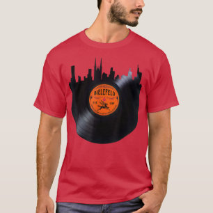 Bielefeld Duitsland City Skyline Record LP L T-shirt