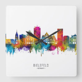 Bielefeld Duitsland Skyline Vierkante Klok