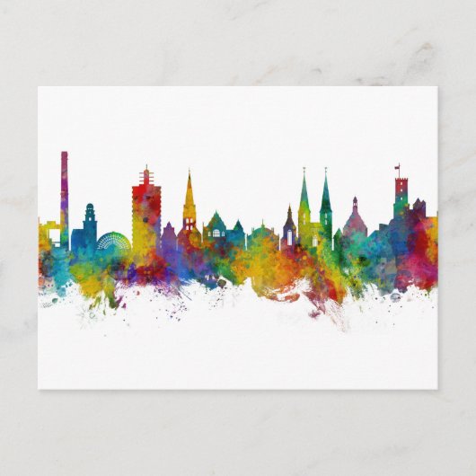 Bielefeld Germany Skyline Briefkaart (Voorkant)