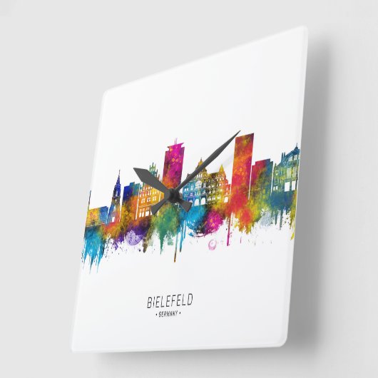 Bielefeld Germany Skyline Vierkante Klok (Hoek)
