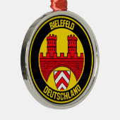 Bielefeld Round Emblem Metalen Ornament (Rechts)