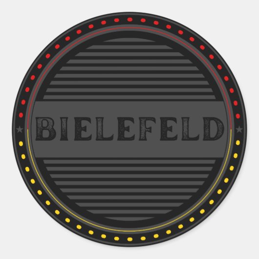 Bielefeld Stadstrots Embleem – Duitse Identiteit Ronde Sticker (Voorkant)