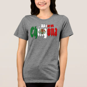 Bien Chingona Mexicaanse vlag Tri-Blend Shirt
