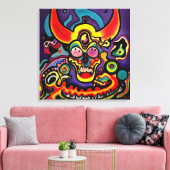 Bien podrías discutir con el Diablo Canvas Afdruk (Insitu (Woonkamer))