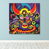 Bien podrías discutir con el Diablo Canvas Afdruk (Insitu (Houten vloer))