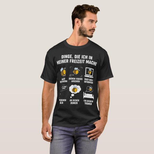 Bienen Fan Imker Honig Lustige Biene T-shirt (Voorkant volledig)
