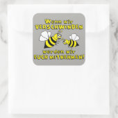 Bienen Tierschutz Imker Honig Vierkante Sticker (Tas)