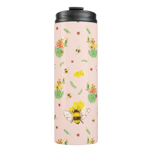 Bienen und Glückskäfer Thermosbeker (Voorkant)