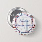 Bientôt Grand-mère Baby shower Button (Voorkant /achterkant)