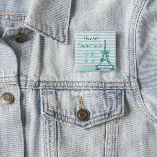 Bientôt Grand-mère Baby shower Button (In situ)