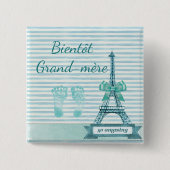 Bientôt Grand-mère Baby shower Button (Voorkant)