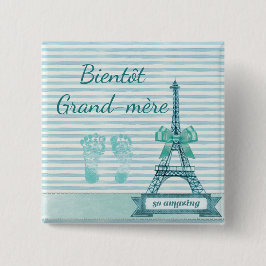 Bientôt Grand-mère Baby shower Button
