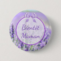 Bientôt Maman Baby shower Button
