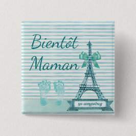 Bientôt Maman Baby shower Button