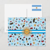 Bienvenido a Argentina beroemde voorwerpen uit Arg Briefkaart (Voorkant / Achterkant)