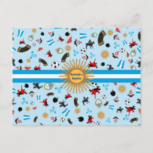 Bienvenido a Argentina beroemde voorwerpen uit Arg Briefkaart