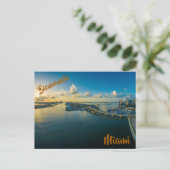 Bienvenido a la postal de Miami Briefkaart (Staand voorkant)