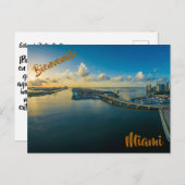 Bienvenido a la postal de Miami Briefkaart (Voorkant / Achterkant)
