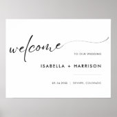 Bienvenido al Boda Minimalista moderno Edgy Modern Poster (Voorkant)