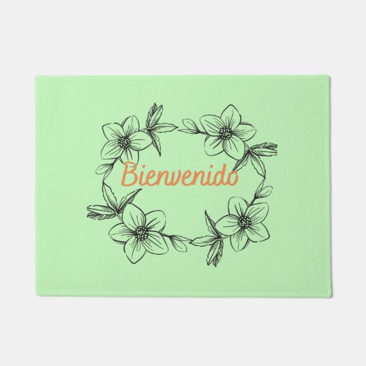 BIENVENIDO. BETEKENIS (ESPANOL) DEURMAT (Voorkant)
