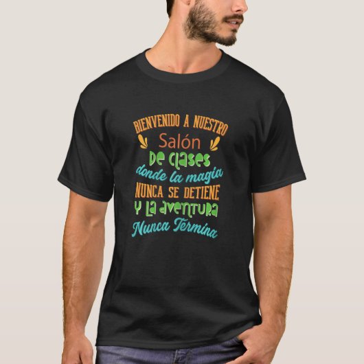 Bienvenido Cute Bilingual Teacher Maestra T-shirt (Voorkant)