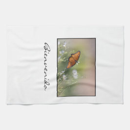 bienvenido (welkom) Koningin-vlinder Theedoek
