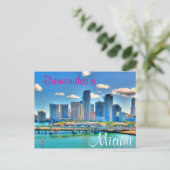 Bienvenidos a Miami-Briefkaart Briefkaart (Staand voorkant)