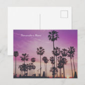 Bienvenidos a Miami Palm Trees Briefkaart (Voorkant / Achterkant)