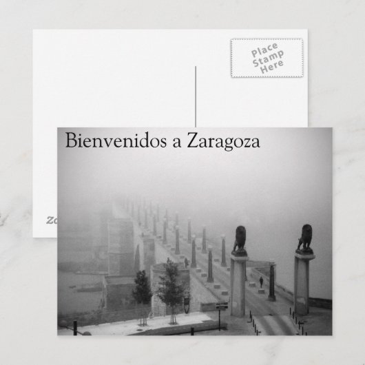 Bienvenidos a Zaragoza Briefkaart (Voorkant / Achterkant)