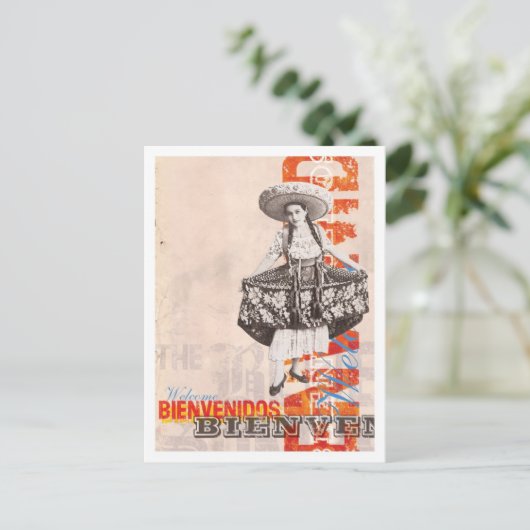 Bienvenidos briefkaart (Staand voorkant)