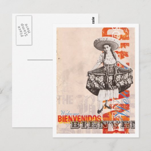 Bienvenidos briefkaart (Voorkant / Achterkant)