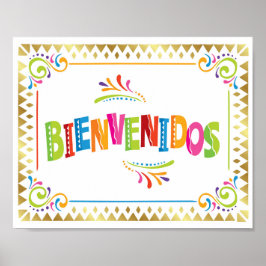 BIENVENIDOS Fiesta Party Sign Print