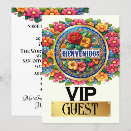 BIENVENIDOS VIP Guest Invitation Kaart