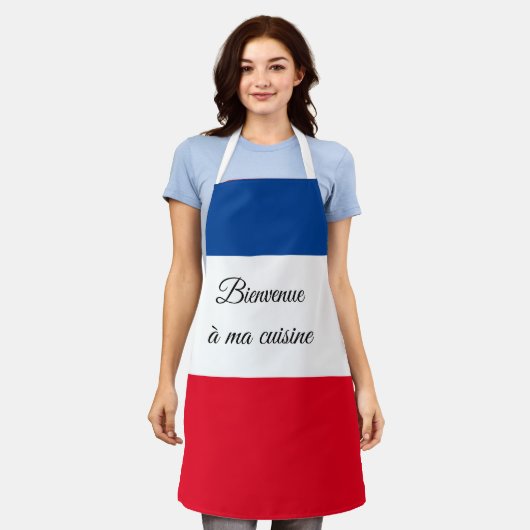 Bienvenue a ma cuisine All-Over Print Apron Schort (Gedragen)