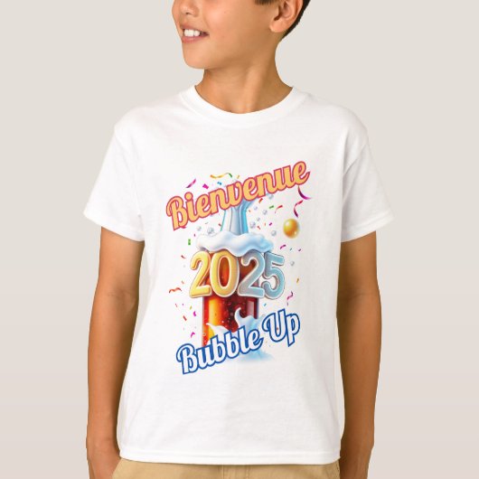 "Bienvenue Bubble Up 2025" T-shirt (Voorkant)