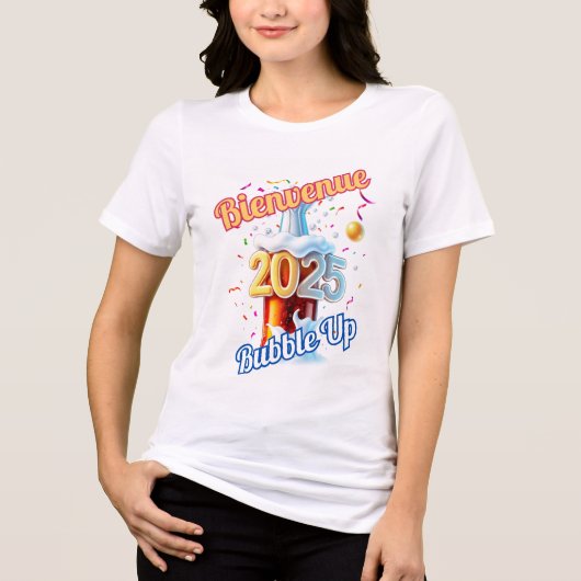 "Bienvenue Bubble Up 2025" T-shirt (Voorkant)
