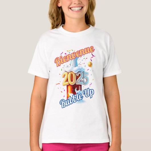"Bienvenue Bubble Up 2025" T-shirt (Voorkant)