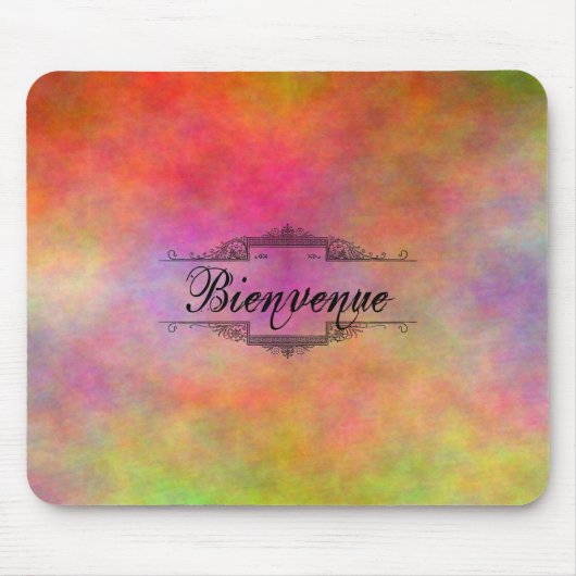 Bienvenue Colorful Muismat (Voorkant)