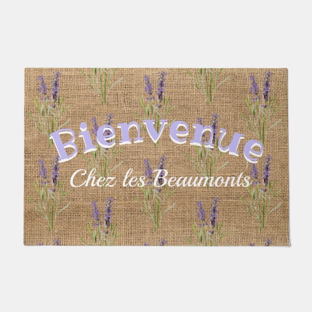 Bienvenue -  lavenaars - roest deurmat (Voorkant)
