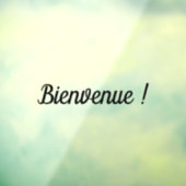 Bienvenue sticker autocollant adhésif de vitrines (Vel 3)