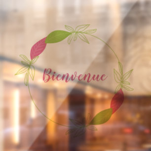 Bienvenue vinylsticker pour vitrine porte raamsticker