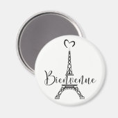 "Bienvenue" (Welkom in het Frans) Magneet (Voorkant / Achterkant)