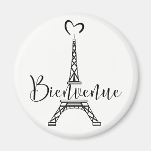 "Bienvenue" (Welkom in het Frans) Magneet