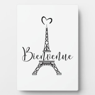 "Bienvenue" (Welkom in het Frans) Plaque Fotoplaat