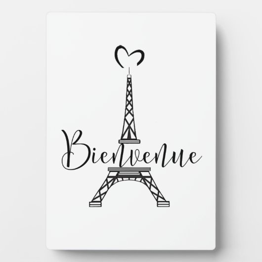 "Bienvenue" (Welkom in het Frans) Plaque Fotoplaat (voorkant)
