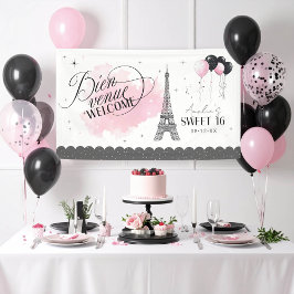 Bienvenue Welkom Parijse Zoet 16 ID1162 Spandoek